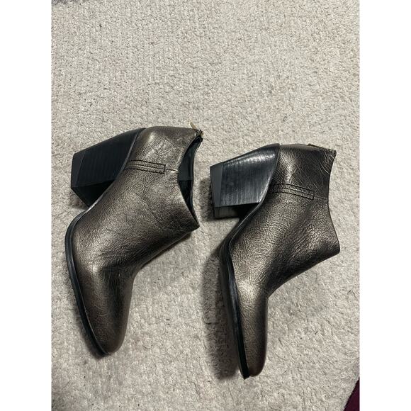 Franco Sarto Kieran Ankle Boots Womens 8.5 M EU 38.5 Leather Metallic MSRP$90 - Picture 5 of 11